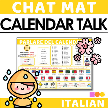Preview of Italian Chat Mat - Calendar Talk - Interpersonal Speaking Support for Output