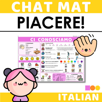 Preview of Italian Chat Mat - Ci Conosciamo - Speaking & Writing Support -Italian Greetings