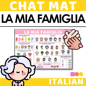 Preview of Italian Chat Mat - La Mia Famiglia - Descrivi la tua Famiglia in Italian -