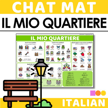 Preview of Italian Chat Mat - Il mio Quartiere - Describe your Neighborhood in Italian