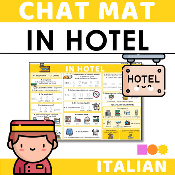Preview of Italian Chat Mat - In Hotel - Dialogue for Booking a Room in Italian