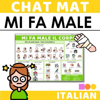 Preview of Italian Chat Mat - Mi Fa Male il Corpo - Italian Body Parts: Illness & Remedies