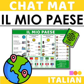 Preview of Italian Chat Mat - Paesi e Nazionalità - Describing Places in Italian