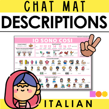 Preview of Italian Chat Mat - Physical Descriptions & Personality in Italian - Come sei tu?