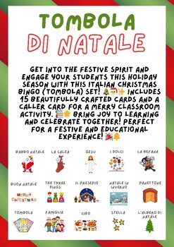 Preview of Italian Christmas Bingo Printable (Tombola)