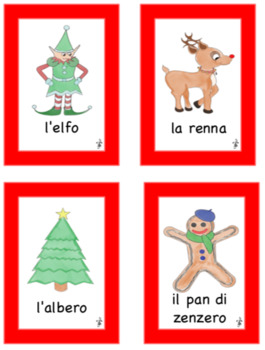 Preview of Italian Christmas FLASH CARDS