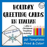 Italian Christmas + Holiday Greeting Cards - Colorable!