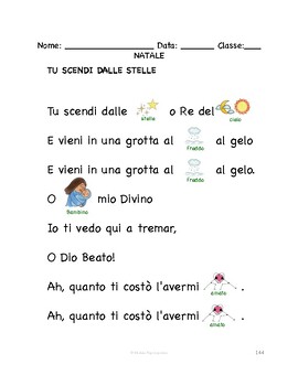 Vocabolario di Natale / Christmas vocabulary Flashcard (Italian) (+ Digital  TpT)
