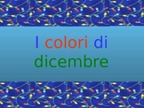 Italian Christmas Vocabulary and Colors Presentation / Game Cards