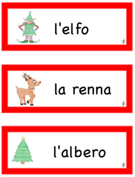 Preview of Italian Christmas WORD WALL
