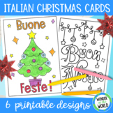 Italian Christmas cards to print and color