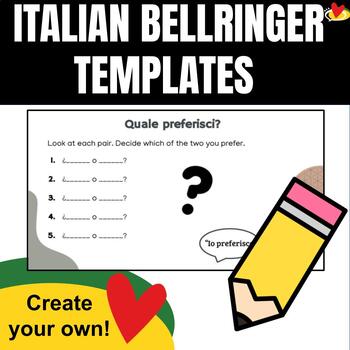 Preview of Italian Class "Bellringer" Templates