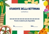 Italian Class Certificates, 5 certificates in Italian printable