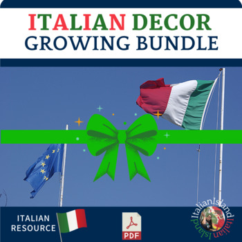 Preview of Italian Classroom Décor Growing Bundle