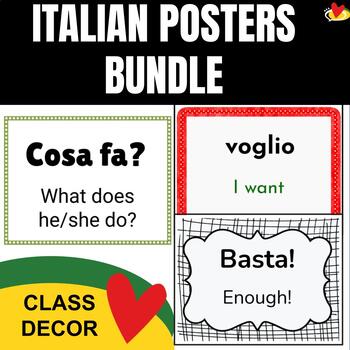 Preview of Italian Classroom Posters with a Purpose BUNDLE