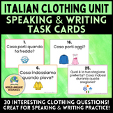 Italian Clothing Unit: I vestiti - Speaking & Writing Task Cards
