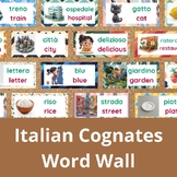 Italian Cognates Word Wall | 100 Level A1 Cognate Words