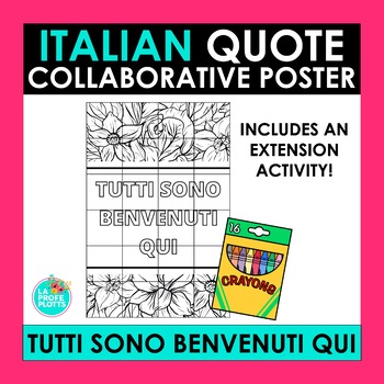 Preview of Italian Collaborative Poster with Extension Activity