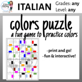 Printable Colors Puzzle Game - Italian