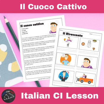 Preview of Italian lesson Plan Comprehensible Input Il Cuoco Cattivo
