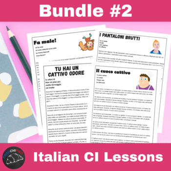 Preview of Italian Comprehensible Input Lesson Plans Bundle #2