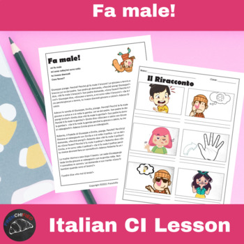 Preview of Italian lesson Plan Comprehensible Input Fa male!