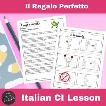 Preview of Italian lesson Plan Comprehensible Input  Il Regalo Perfetto