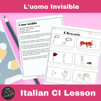 Preview of Italian lesson Plan Comprehensible Input L'uomo Invisible