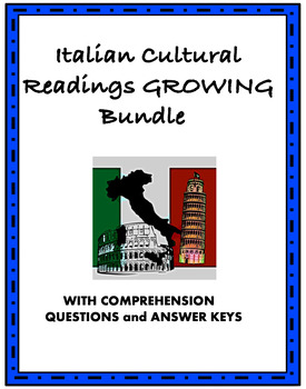 Preview of Italian Cultural Readings GROWING Bundle: Top 9+ @40% off! (Letture)