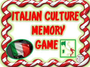 Preview of Italian Culture Memory Game