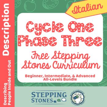 Preview of Italian Cycle One Phase Three Stepping Stones Curriculum FREE Version