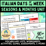 Italian Days of the Week, Seasons, & Months Unit (I giorni
