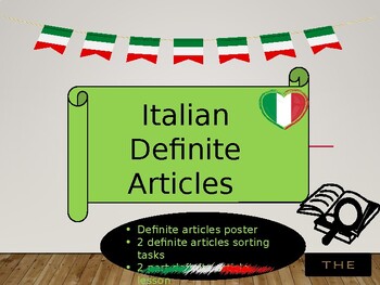 Preview of Italian Definite Articles Bundle