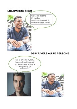 Preview of Italian: Describing yourself and others handout