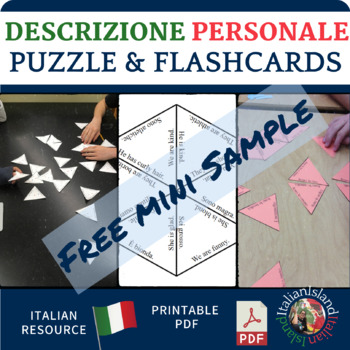 Preview of Italian Descriptive Sentences SAMPLE Puzzle