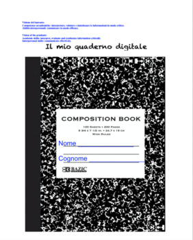 Preview of Italian Digital Notebook and Digital Activities