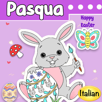 Preview of Italian Easter Coloring Pages - Spring Activities - Pasqua