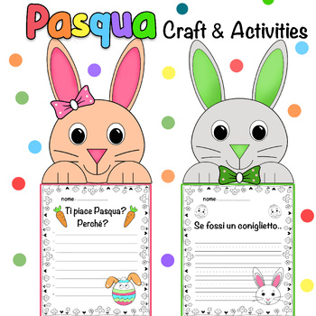 Preview of Italian Easter Craft and writing - Spring Activities / Pasqua