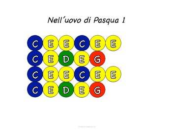 Preview of Italian Easter Simple Notes | Nell’uovo di Pasqua