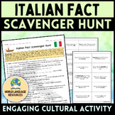 Italian Fact Scavenger Hunt - Back to School Culture Activ