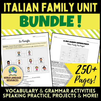Preview of Italian Family Unit BUNDLE - La famiglia
