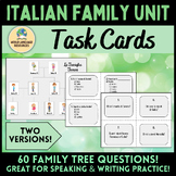 Italian Family Unit: Speaking & Writing Task Cards - La famiglia