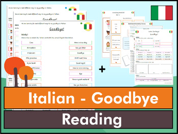 Preview of Italian Goodbye Reading Bundle - K to 6