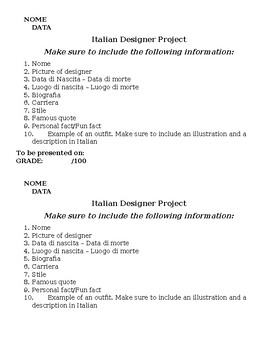 Preview of Italian Fashion Designer Project