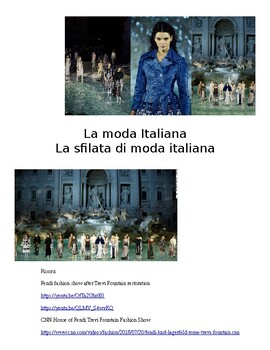 Preview of Italian Fashion Unit Word Format /  IPA Performance Assessment