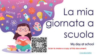 Preview of Italian First Year: La mia giornata a scuola