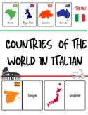Italian Flashcards - 56 Countries Around the World - Itali