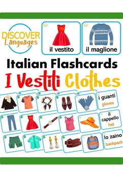Preview of Italian Flashcards - Clothes and Fashion Accessories - I Vestiti
