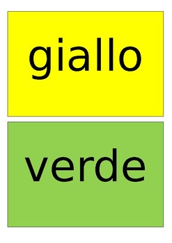 Preview of Italian Flashcards - Colours