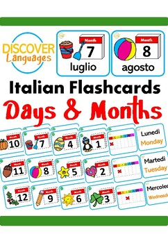 Preview of Italian Flashcards - Days & Months